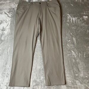 Lululemon ABC Pants Mens 35 Inseam Trousers Tan Khaki Straight Leg Casual Travel